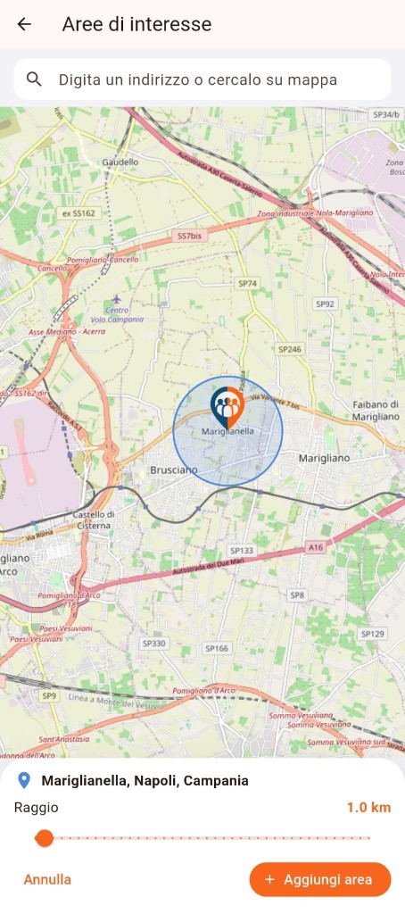 Mappa area di interesse